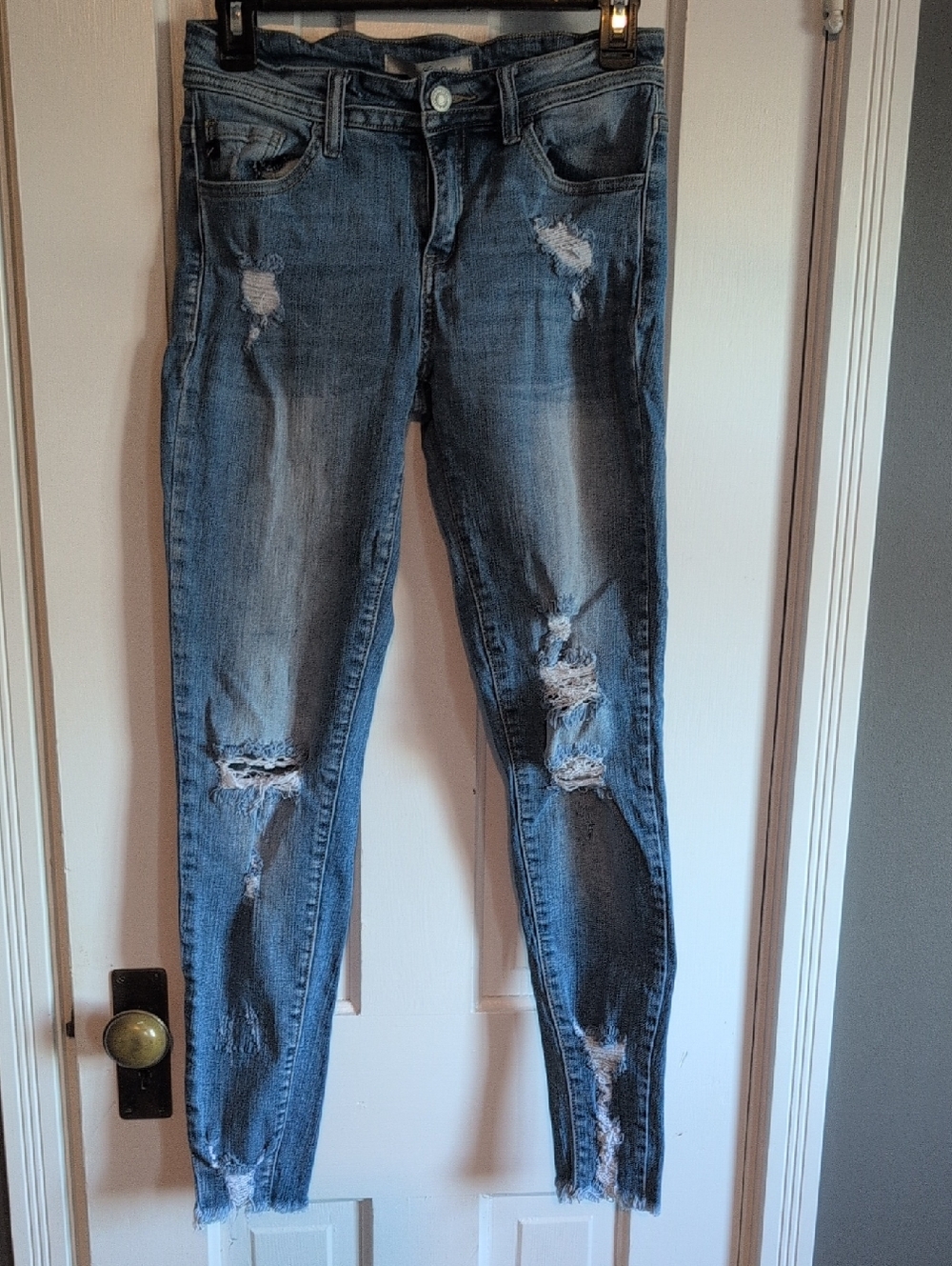 KanCan Women’s Distressed Skinny Jeans - Blue Size 26